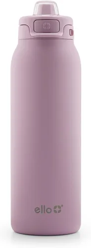 Vista 14 de Ello Pop & Fill botella de agua de acero inoxidable de 22 onzas con tecnología de llenado rápido, metal de doble pared y aislado al vacío, tapa