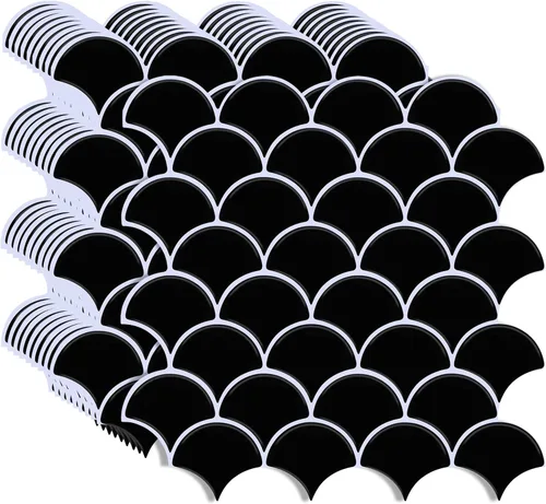 Vista 11 de Protector contra salpicaduras para cocina, diseño más grueso, protector contra salpicaduras de plumas negras mate de primera calidad, azulejos sin
