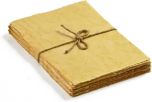 Vista 6 de 30 hojas de papel de acuarela, de 7.86 oz/m², con borde deckled, rugoso/texturizado, hecho a mano, de algodón con textura, para acuarelas