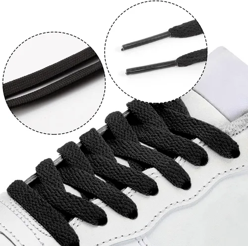 Vista 4 de Pimoys 4 Pairs Shoe Laces, 516'' Flat Shoe Laces Athletic Shoelaces for Sneakers
