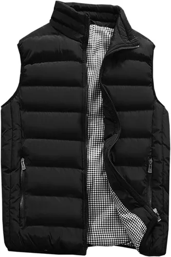 Vista 2 de Abrigos acolchados con cuello alto y estilo casual para exteriores para hombre
