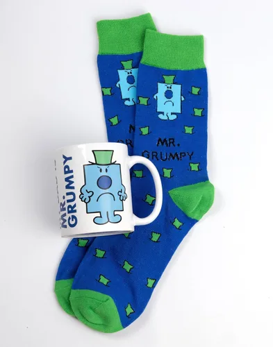 Vista 6 de Mr. Men Mr Grumpy Mug And Socks - Taza de café de cerámica de 11 oz