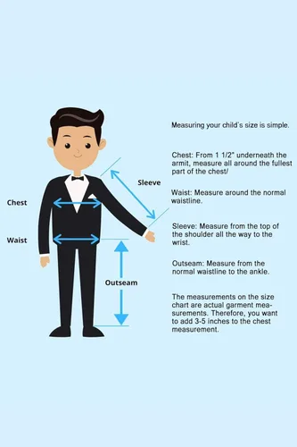 Vista 3 de Lito Childrens Wear Ivory - Traje de esmoquin para niños con pantalones negros esmoquin para bodas y fiestas