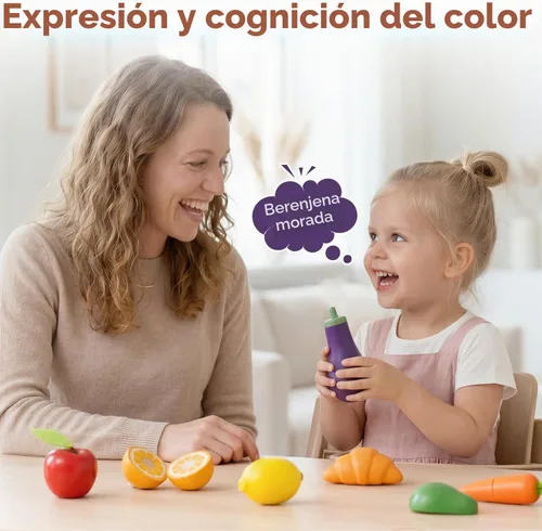 Vista 5 de Lehoo Castle Juego de comida de madera para niños pequeños, accesorios