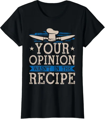 Vista 39 de Cooking Your Opinion Wasnot In The Recipe Chef Cook Baker - Camiseta, Negro, S