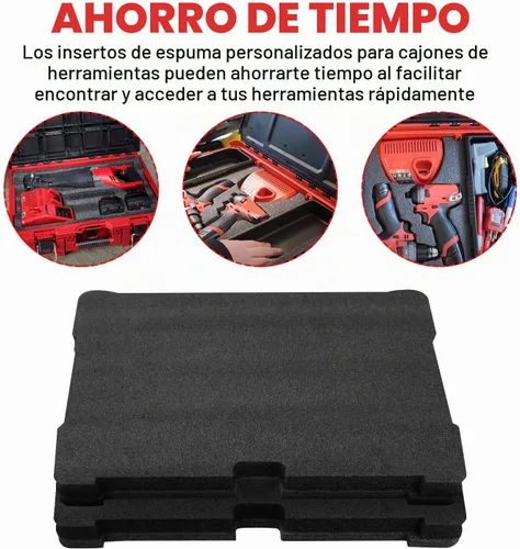 Vista 3 de 48-22-8451 Insertos de espuma para cajas de herramientas de cajones Milwau-kee Packout, compatibles con 48-22-8424, negro, 2