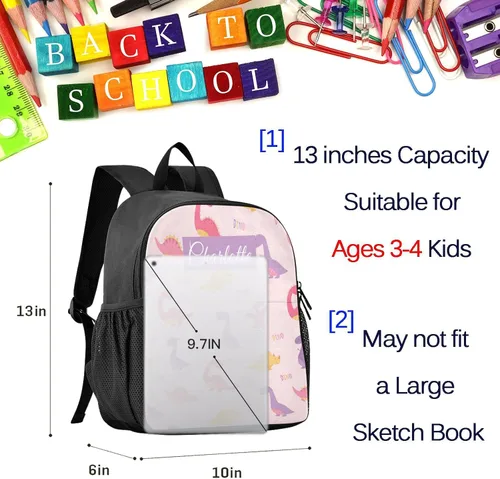 Vista 5 de Naanle Mochila personalizada para niños y niñas, mochila de bebé, multicolor 08, Mochilas de mochila