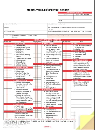 Vista 4 de Formularios de informe anual de inspección de vehículos de J. J. J. Keller