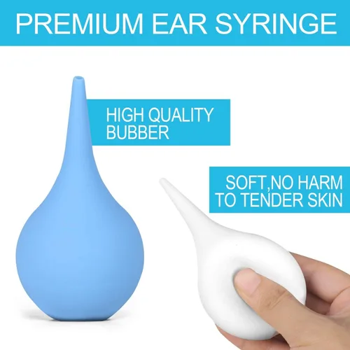 Vista 3 de Paquete de 2 jeringas de oreja de 2 onzas / 2.0 fl oz, jeringa de mano para lavar las orejas, bulbo de goma, herramienta de laboratorio