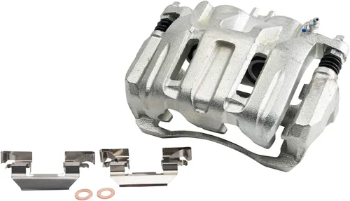 Vista 7 de TRQ Juego de pastillas de freno delanteras y rotores de cerámica, pinzas, mangueras, compatibles con Honda Odyssey 2005-2010