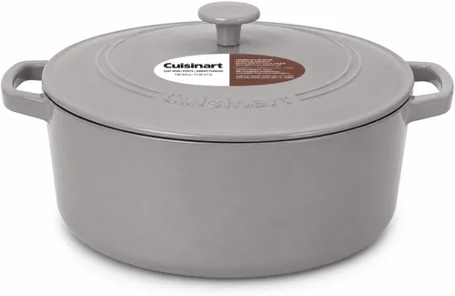 Vista 30 de Cuisinart Freidora de pollo de hierro fundido de 12 pulgadas con tapa, capacidad de 4.5 cuartos de galón, interior esmaltado de porcelana, apta