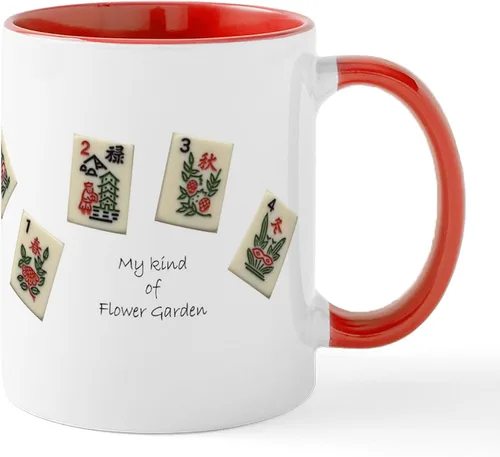 Vista 7 de CafePress Mahjong Mugs - Taza de café de cerámica de 11 oz (11.0 fl oz)