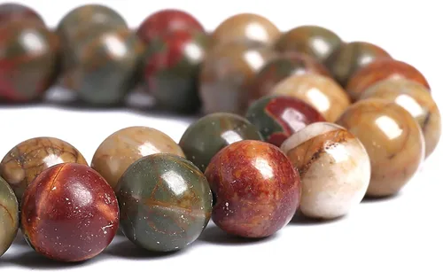 Vista 58 de 60 cuentas sueltas de piedra natural de turquesa africana de 0.236 pulgadas (6 mm) para hacer joyas, pulseras de bricolaje