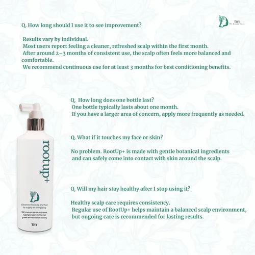 Vista 7 de [THY rootup+] Tónico botánico para el cabello, espray de hierbas para el cuero cabelludo para cabello de aspecto más completo, fórmula no grasa