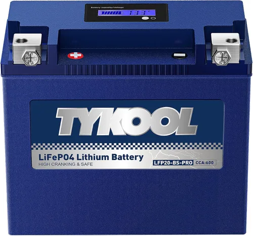 Vista 17 de TYKOOL YTX4L-BS-Pro Batería de litio de alto rendimiento para motocicleta, 180CCA 12.8V 3Ah LiFePO4, batería para deportes de motor, con BMS