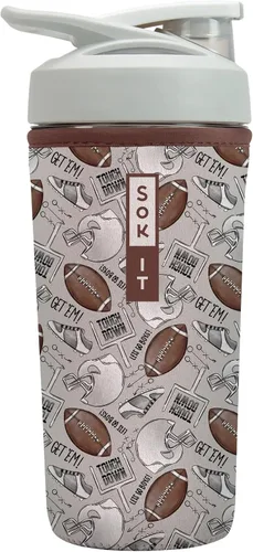 Vista 73 de Sok It BotlSok Botella Mezcladora de Proteínas con Funda Aislante de Neopreno (Floral Abstracto, Se Ajusta a Mezcladoras de 24oz)