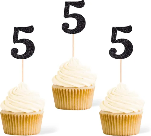 Vista 9 de Gexolenu 24 piezas doradas de doble cara para cupcakes de primer cumpleaños, decoración de pasteles, decoración de primera fiesta de cumpleaños Oro