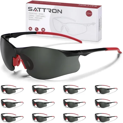 Vista 16 de Gafas de seguridad transparentes, paquete de 3, gafas protectoras con protección UV ANSI Z87.1, gafas de seguridad resistentes a arañazos e