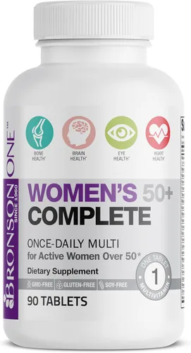 Vista 3 de Bronson ONE Daily Multivitamínico Multimineral Completo 50+ para mujer, 90 tabletas