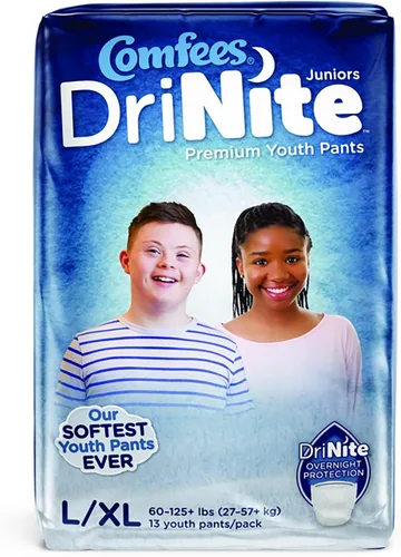 Vista 4 de Comfees DriNite Juniors Youth - Ropa interior absorbente L/XL de 60 a 125 libras. CMF-YLXL, 13