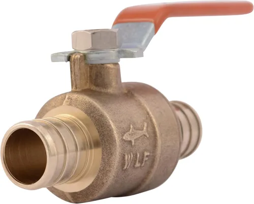 Vista 7 de SharkBite Válvula de bola de crimpado de 1 pulgada, accesorios de fontanería de latón, tubo PEX, PE-RT, 22463LFA