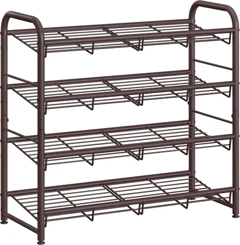 Vista 12 de SONGMICS Zapatero, Organizador de Zapatos de 2 Niveles para Clóset, Capacidad de hasta 8 Pares de Zapatos, Zapatero para Entrada Principal, Estante
