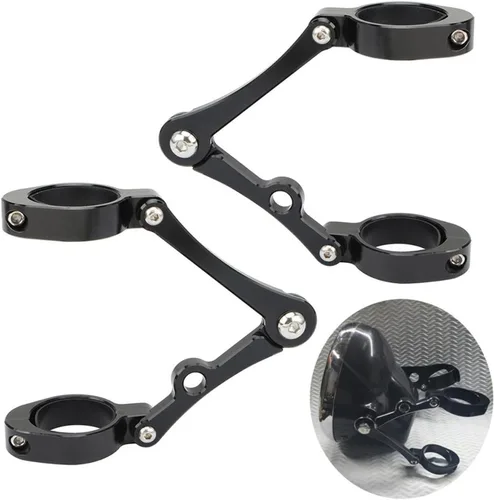 Vista 3 de BEUTEE Soporte de montaje para faros delanteros de motocicleta 1.457-1.614 in, 1.929 in, 2.126 in, soporte de tubo de horquilla negro compatible