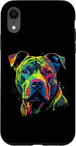 Vista 25 de Pit Bull Mom Dog Lover Colorful Artistic Pitbull Owner Women Case for iPhone 17