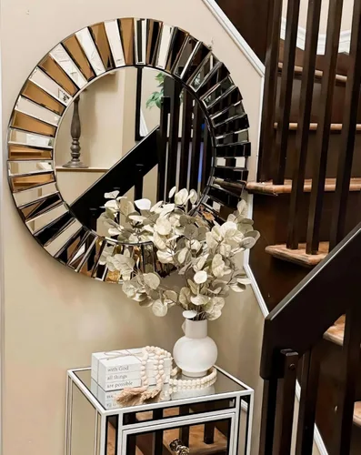 Vista 5 de Espejo redondo decorativo Sunburst: borde de cristal