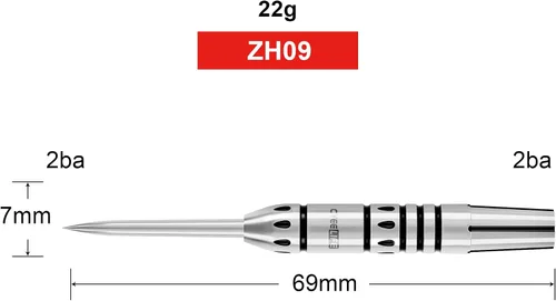 Vista 3 de CyeeLife 3 Pcs 90% Tungsten Steel Tip Dart Barrels, Black/Silver 20g/22g/23g Multi Weights