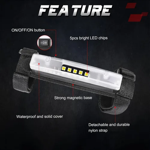 Vista 2 de OFFROADTOWN UTV - Luz interior universal para montaje en barra enrollable, luz LED, luz cúpula, luz enrollable para uso general, luz envolvente