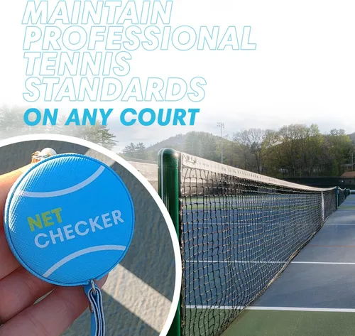 Vista 7 de Scoring Right Net Checker - Cinta métrica de altura de red para tenis y llavero