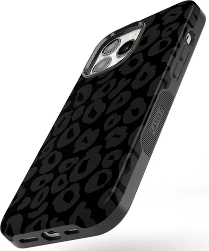 Vista 5 de Casely Funda para iPhone 13 Pro Max Into The Wild Leopardo negro Compatible con MagSafe Diseño protector audaz