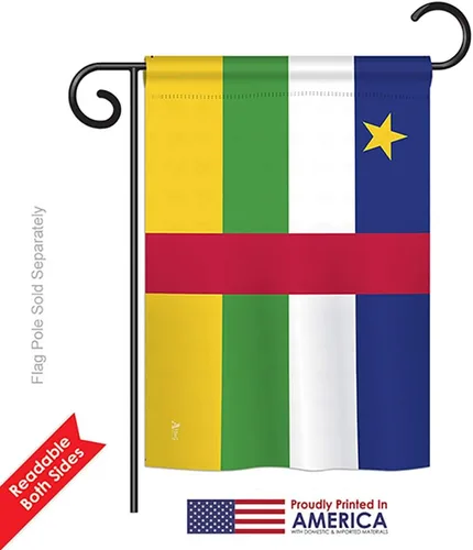 Vista 7 de Americana Home & Garden HG140049 Banderas de África Central de la Nacionalidad Mundial Impresiones Decorativas Casa Vertical 28" X 40" 13" 18.5