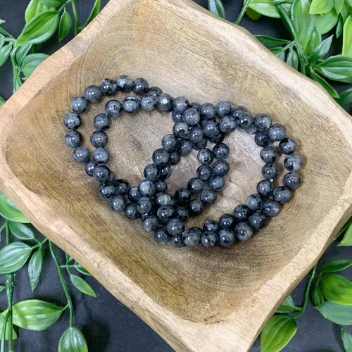 Vista 590 de Gem Avenue Handmade Round Bead Stretch Bracelet Unisex Natural Stone Beaded Jewelry for Men & Women, Elastic Wristband for Daily Wear