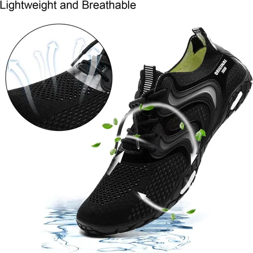 Vista 2 de YALOX - Zapatos de agua de secado rápido para hombre y mujer, para exteriores, proporcionan una sensación de ir descalzo, para usarlos en la playa
