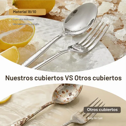 Vista 3 de KINGSTONE Juego de cucharas de cena de 12 piezas, 8.2 pulgadas de acero