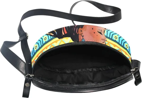 Vista 4 de ALAZA Bolso de mensajero de la lona del bolso de la mujer africana hermosa tribal