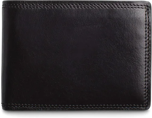 Vista 6 de Bosca Cartera pequeña de cuero plegable para hombre