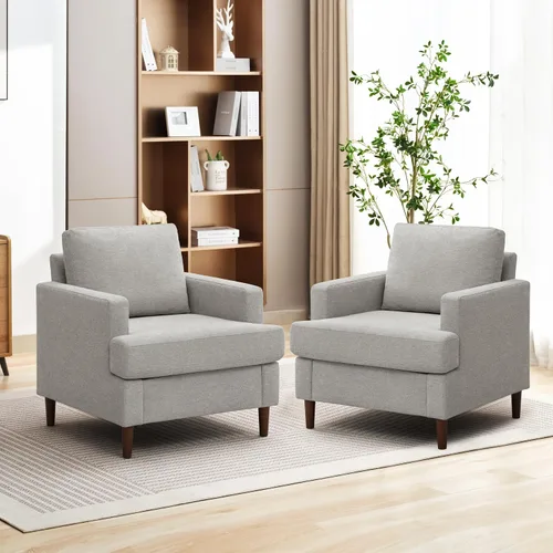 Vista 16 de Weture Silla decorativa Mid-Century, sillón verde, sillas de sala de estar