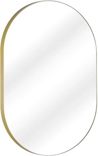 Vista 30 de Fine Fixtures Espejo de baño clásico ovalado montado en la pared de 24 x 30 en bronce antiguo