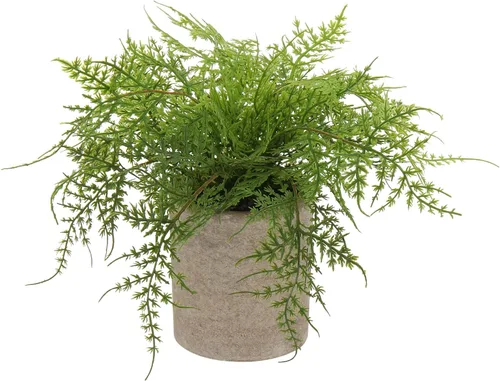 Vista 8 de Briful Pequeñas plantas falsas en maceta, decoración artificial de helechos Boston de plástico, plantas de imitación en macetas para el hogar, sala