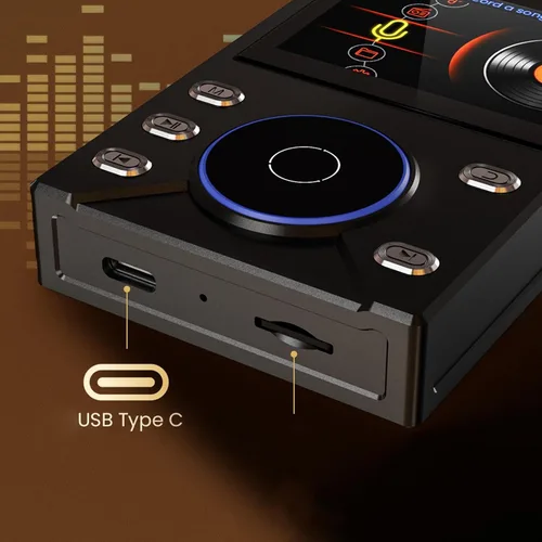 Vista 6 de VBESTLIFE Reproductor de MP3 de alta fidelidad con Bluetooth, Flac DAC sin pérdidas, reproductor de música de alta resolución, reproductor de audio