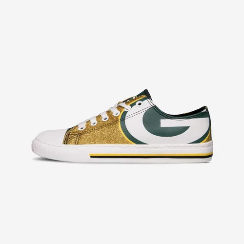 Vista 13 de FOCO Womens NFL Team Logo Ladies Fashion Glitter Low Top Canvas Sneakers Shoes
