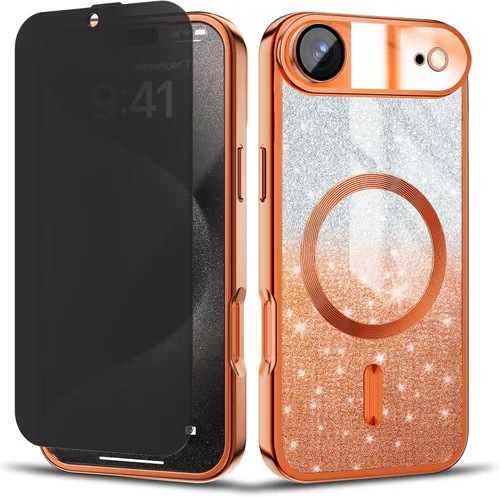 Vista 32 de Funda magnética para iPhone 13 Pro MagSafe con protector de lente de cámara, protección completa, delgada, suave, a prueba de golpes, antiarañazos