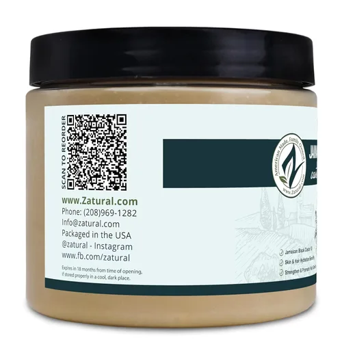 Vista 8 de Zatural Aceite de ricino negro cultivado orgánicamente para el cuerpo y el cabello, aceite de ricino negro jamaicano de calidad de 2 ingredientes