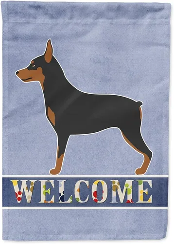 Vista 86 de Caroline's Treasures BB8334GF AIDI Bandera de jardín para perro de montaña del Atlas, bandera de buzón azul, bandera decorativa para patio exterior