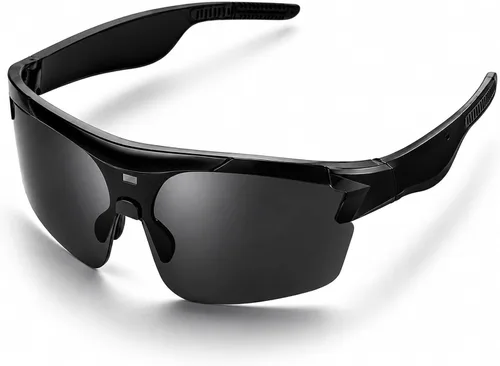 Vista 13 de Gafas inteligentes para cámara AI, gafas de sol de video 4K con estuche de Negro