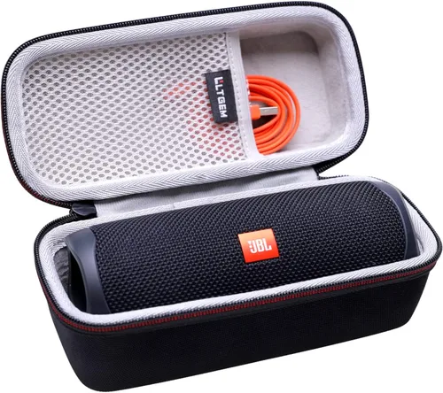 Vista 12 de LTGEM - Funda para altavoz Bluetooth portátil JBL Flip 7/6/5/Grip 5. Verde + gris