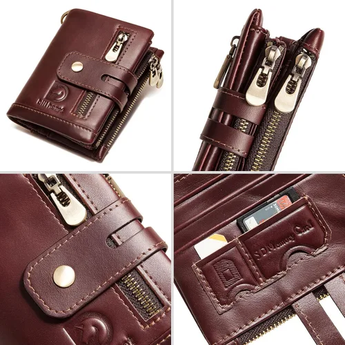 Vista 6 de bill heart Billetera BH0002-Cadena, Marrón claro, Moda